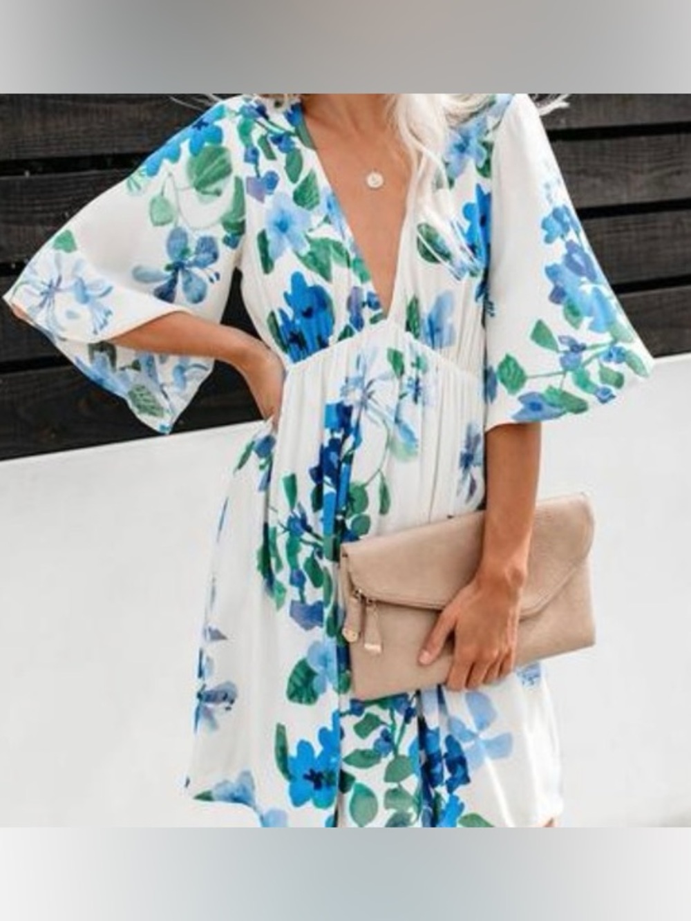 Lovestitch • Blue Hawaiian Resort Dress - Picture 2 of 12